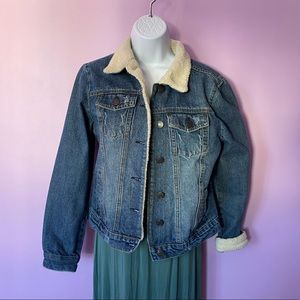 Ardene L/G denim and fur jacket
